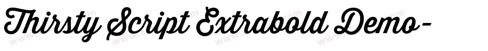 Thirsty Script Extrabold Demo字体转换